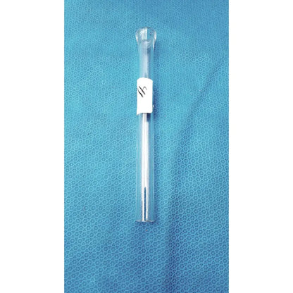 Clear glass laboratory digestion tubes made of borosilicate glass with a white label and black logo high-temperature resistant