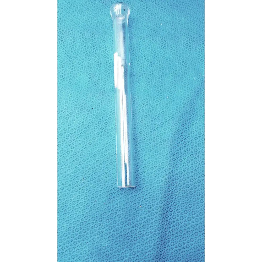 Clear glass laboratory digestion tube made of borosilicate glass with a rounded top for high-temperature digestion