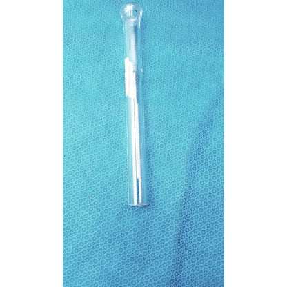 Clear glass laboratory digestion tube made of borosilicate glass with a rounded top for high-temperature digestion