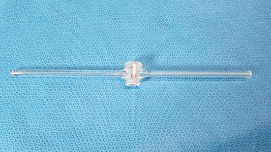 KONTES Laboratory Pyrex Corning PS2 Borosilicate Glass Straight Bore Stopcock, Size 2 Laboratory Glassware, second-hand product photo 1