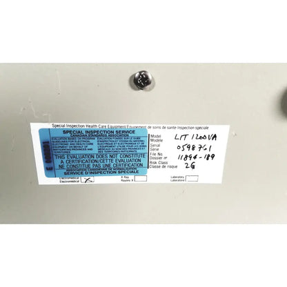 Laborie Medical Technologies Lit 1200Va Line Isolation Transformer 115V 50/60Hz Line Isolation Transformer, second-hand product photo 8