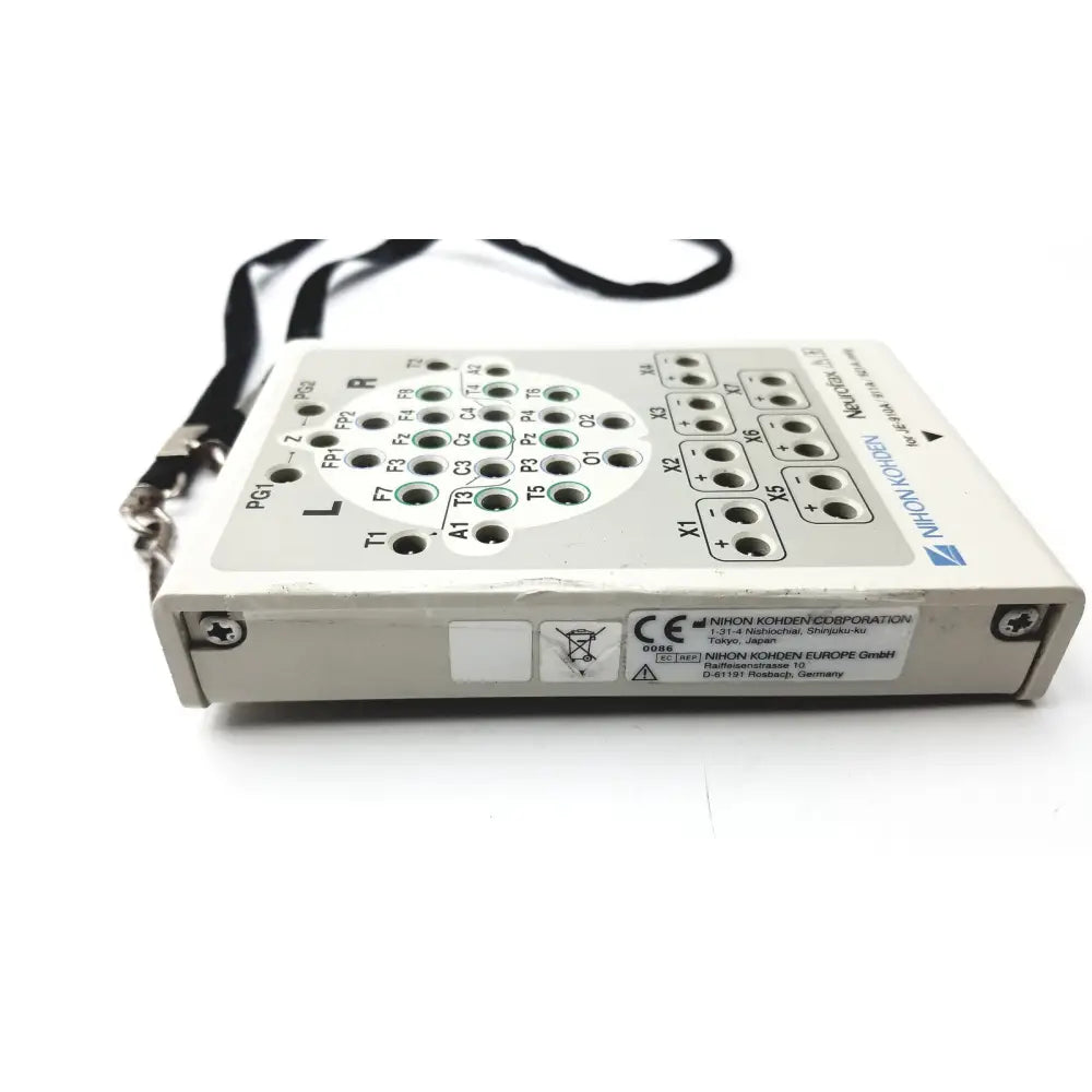 White rectangular electronic control panel with labeled terminals and cable for laerdal compact suction unit lcsu 4