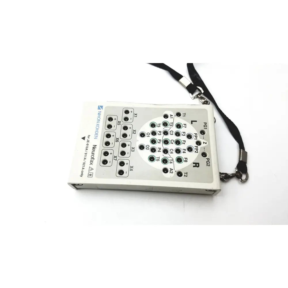 White nihon kohden neurofax medical device with black and silver lanyard for laerdal compact suction unit 4 untested
