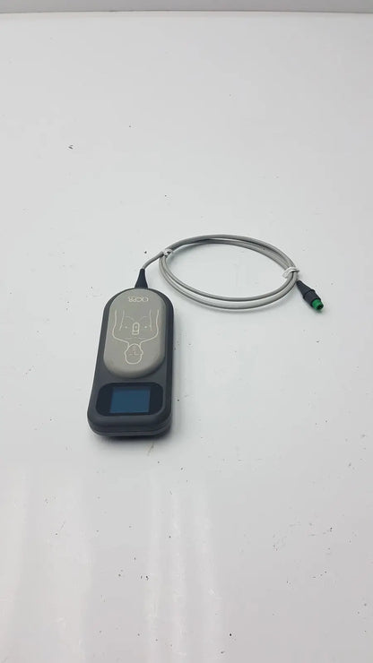 Gray and black laerdal cpr meter pediatric device with coiled cable for accurate cpr measurement and training