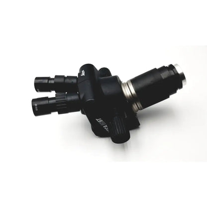 Black Leica GZ6T stereo zoom surgical microscope with metallic accents and labeled objective lenses for precision use