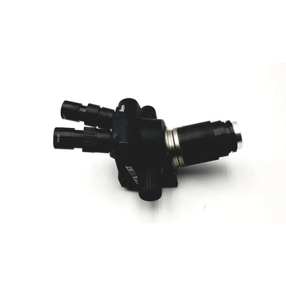 Black Leica GZ6T stereo zoom microscope with dual eyepieces and metallic objective lens for precision imaging
