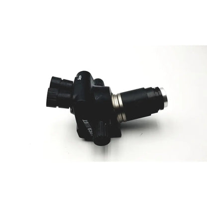 Black and silver matte binoculars with adjustable focus knobs and ergonomic design for leica gz6t stereo zoom microscope