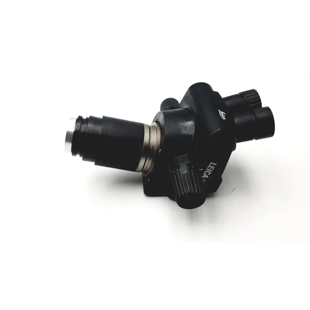 Black Leica GZ6T stereo binocular microscope with metallic accents and textured adjustment knobs for precise zooming