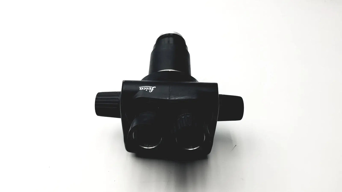 Black leica gz6t stereo zoom binoculars with a sleek matte finish and ergonomic design for precise microscopy