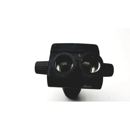 Black leica gz6t stereo binoculars with two circular lenses and textured side knobs for gz6t stereo zoom microscope part