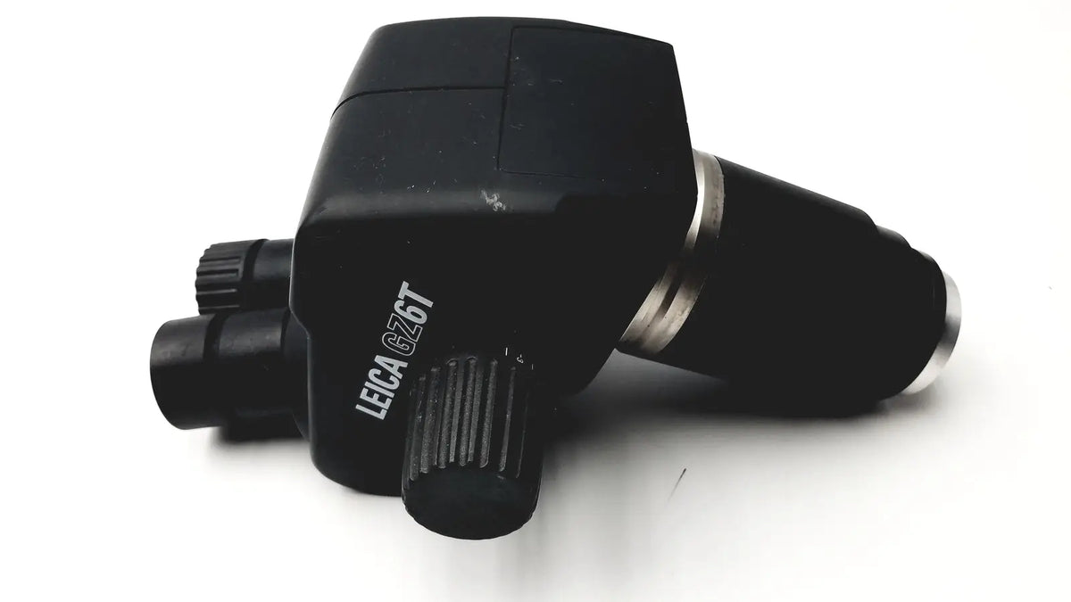 Black leica gz6t stereo binoculars with textured grip and metallic accents for gz6t stereo zoom microscope part