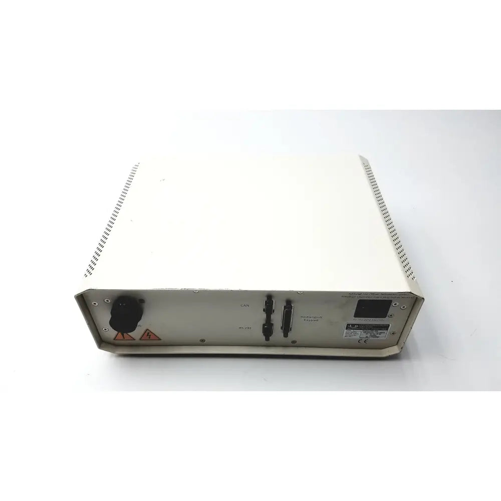 Off-white lej leistungselektronik jena fluoarc 001.26d lamp power supply showing back with ports and ventilation slots