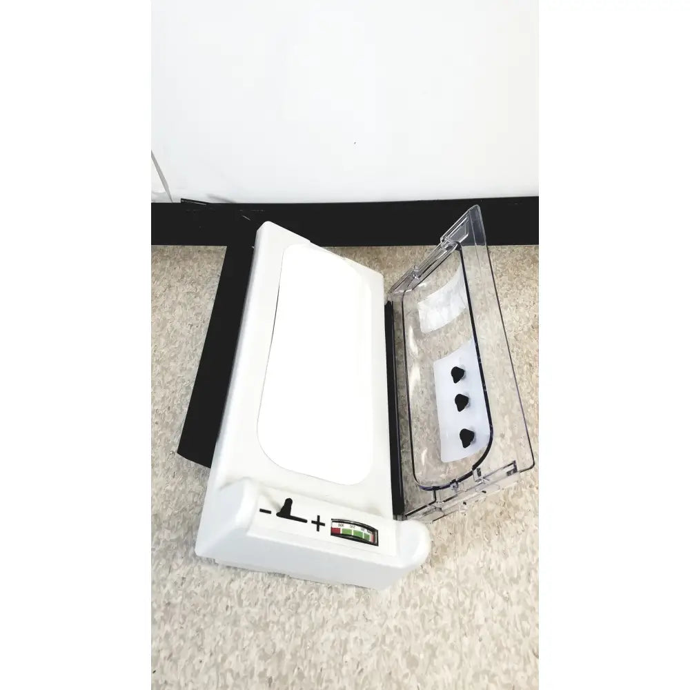 White plastic baby scale with transparent side panel and digital display for model h-2 pressure chambers use