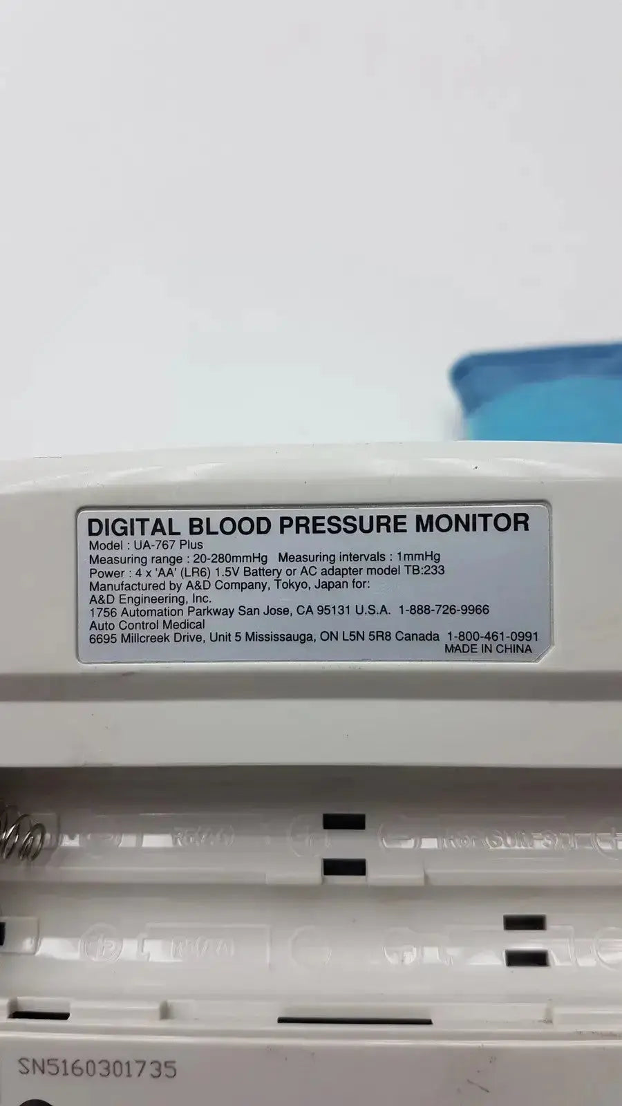 Life Source Model UA-767 Plus Digital Blood Pressure Monitor Digital Blood Pressure Monitor, as-is (for parts) product photo 13