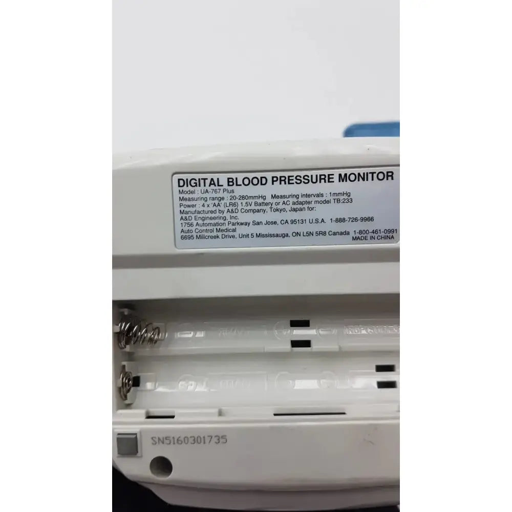 Life Source Model UA-767 Plus Digital Blood Pressure Monitor Digital Blood Pressure Monitor, as-is (for parts) product photo 10