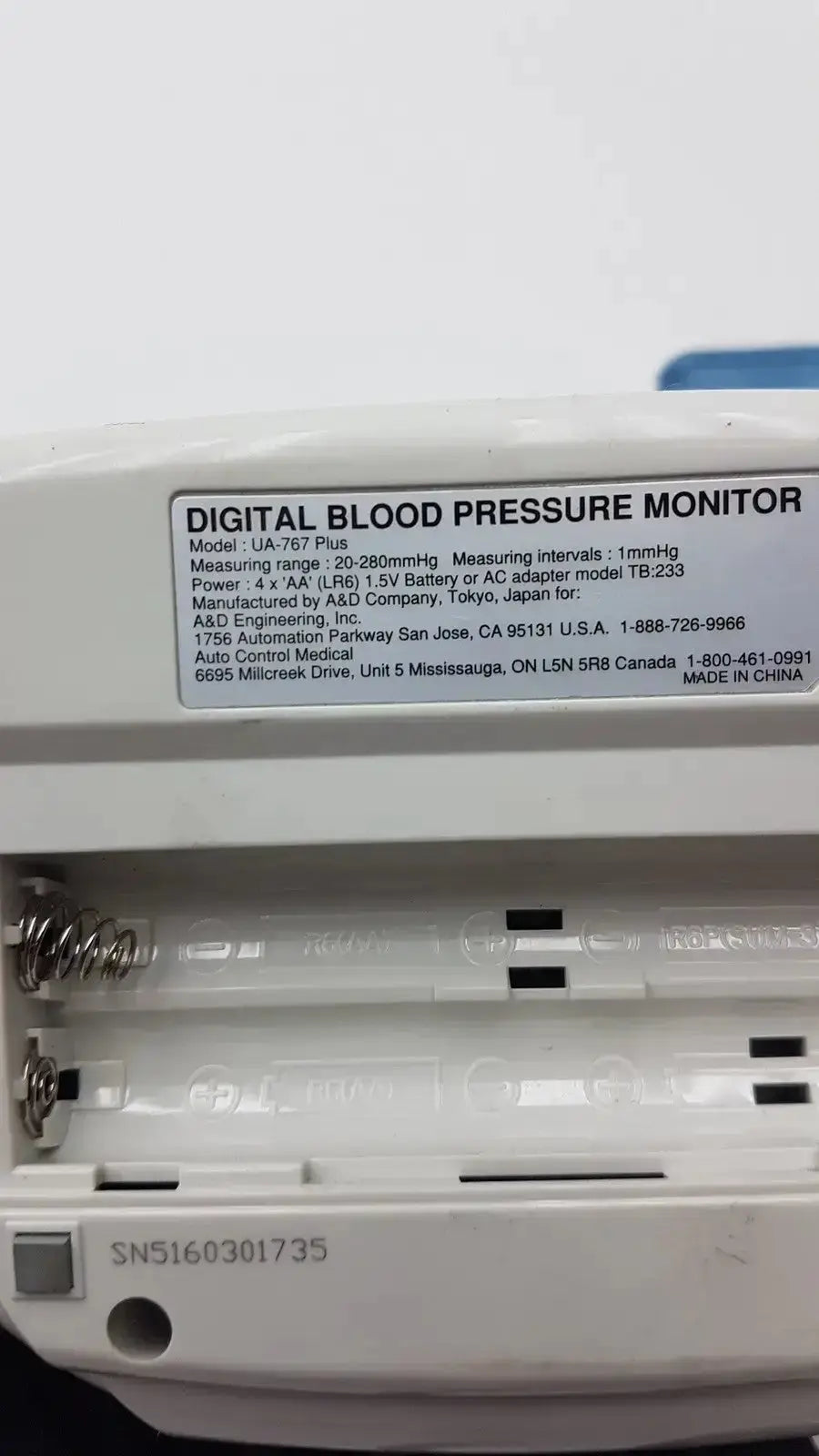 Life Source Model UA-767 Plus Digital Blood Pressure Monitor Digital Blood Pressure Monitor, as-is (for parts) product photo 10