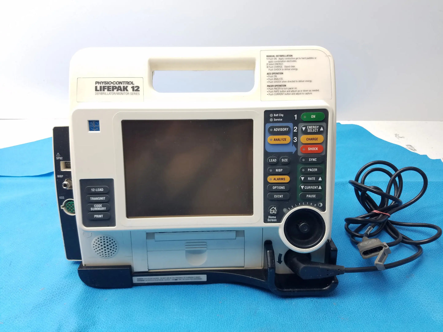 LIFEPAK 12 Physio Control Defibrillator/Monitor Defibrillator / Patient Monitor, second-hand product photo 1
