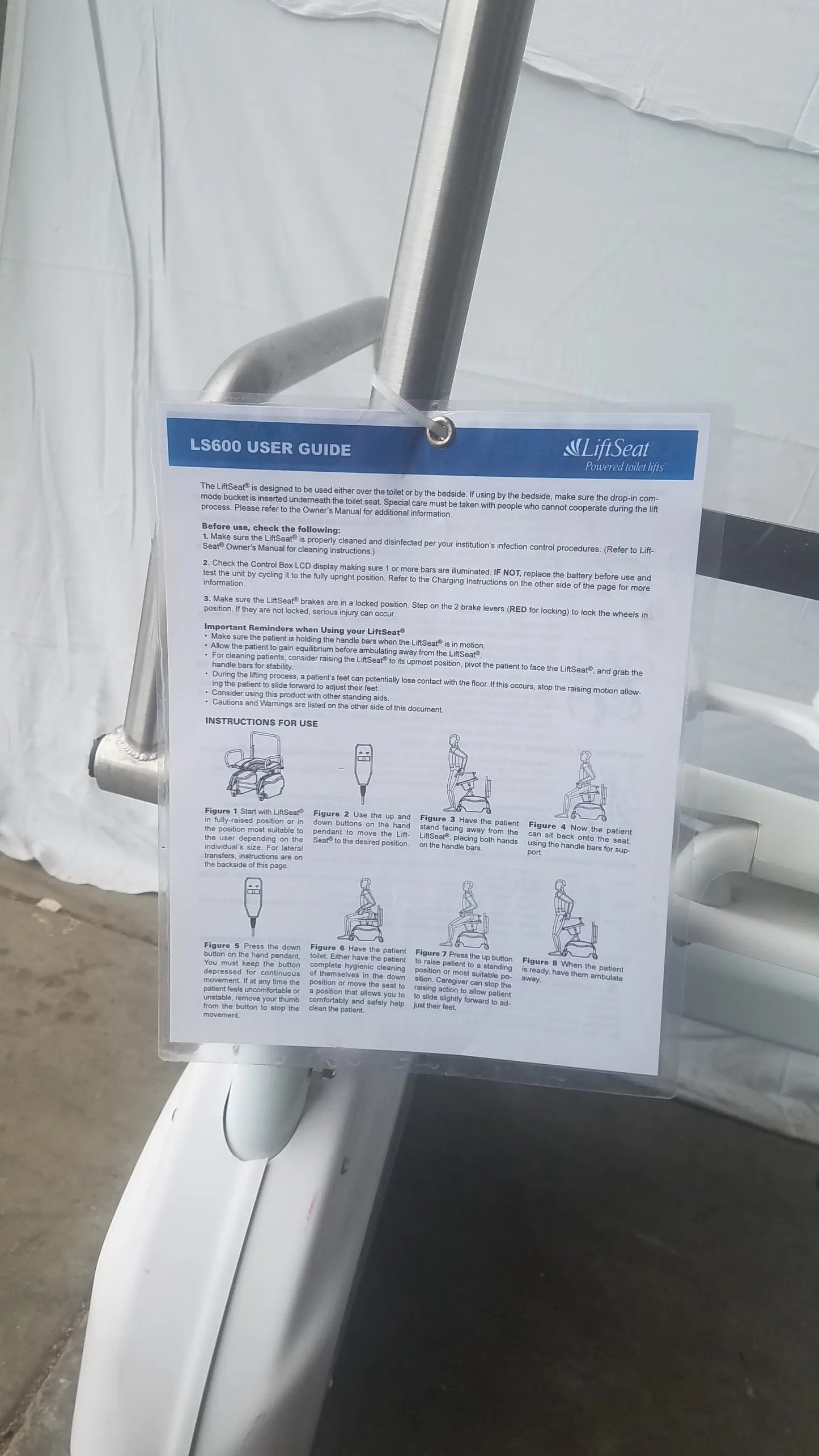 White paper user manual for lifseat ls800 bariatric power toilet lift supporting safe and efficient use