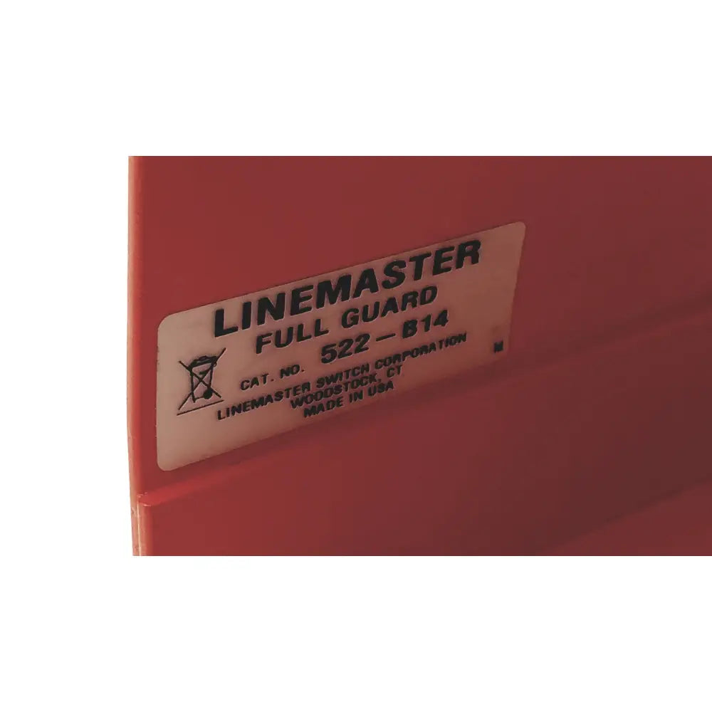 Red linemaster full guard safety guard model 522-b14 for linemaster cat treadlite ii foot switch in red color