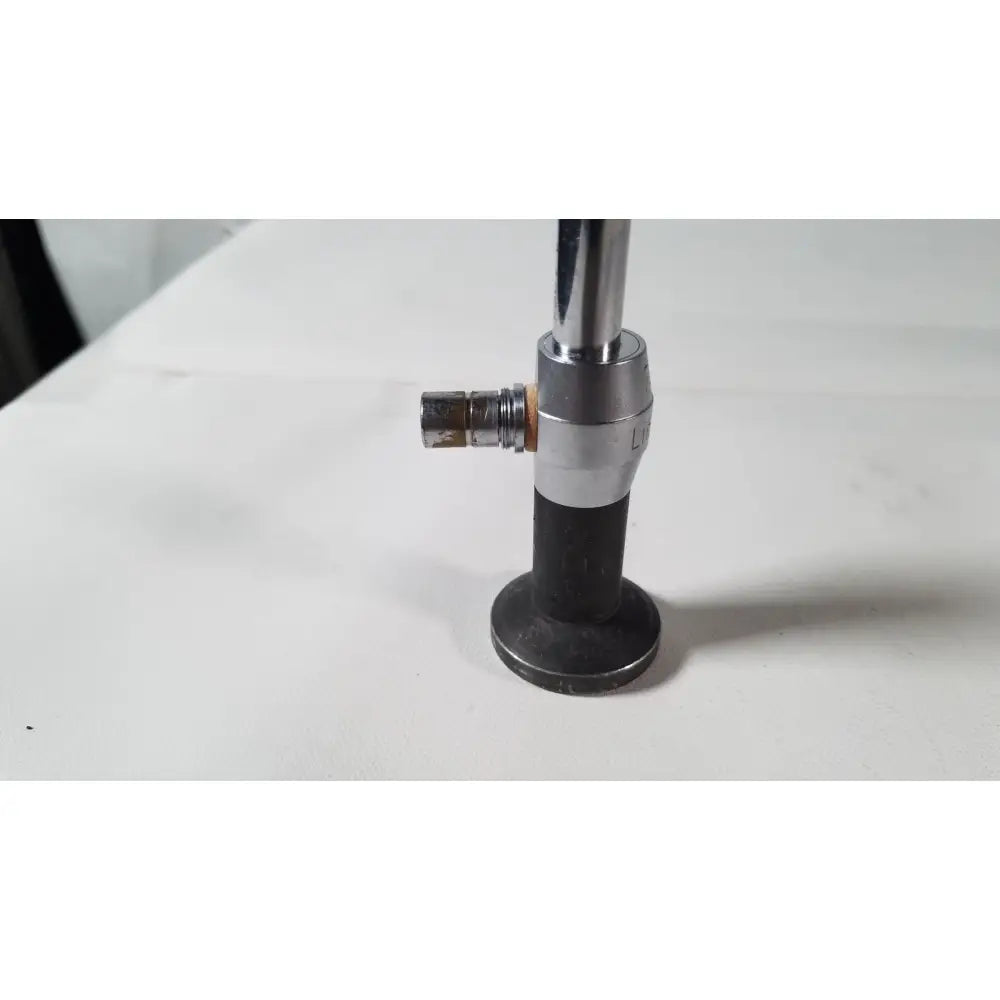 Chrome-plated metal degree laparoscope a1261 gas burner with black rubber base and brass fittings for reuse medical use