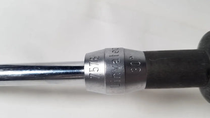Silver and black linvatec 30-degree torque wrench with polished chrome shaft for degree laparoscope a1261 use