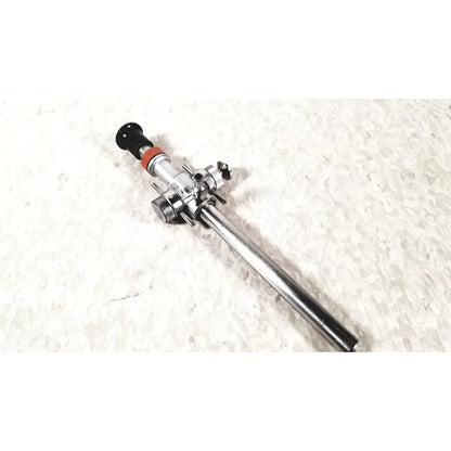 Silver surgical retractor with black and red accents for linvatec conmed hasson laparoscopic valve use