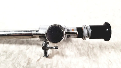 Linvatec Conmed 118100 laparoscopic valve with chrome finish, black cylindrical tip, adjustment knobs, and small valve for reuse medical use