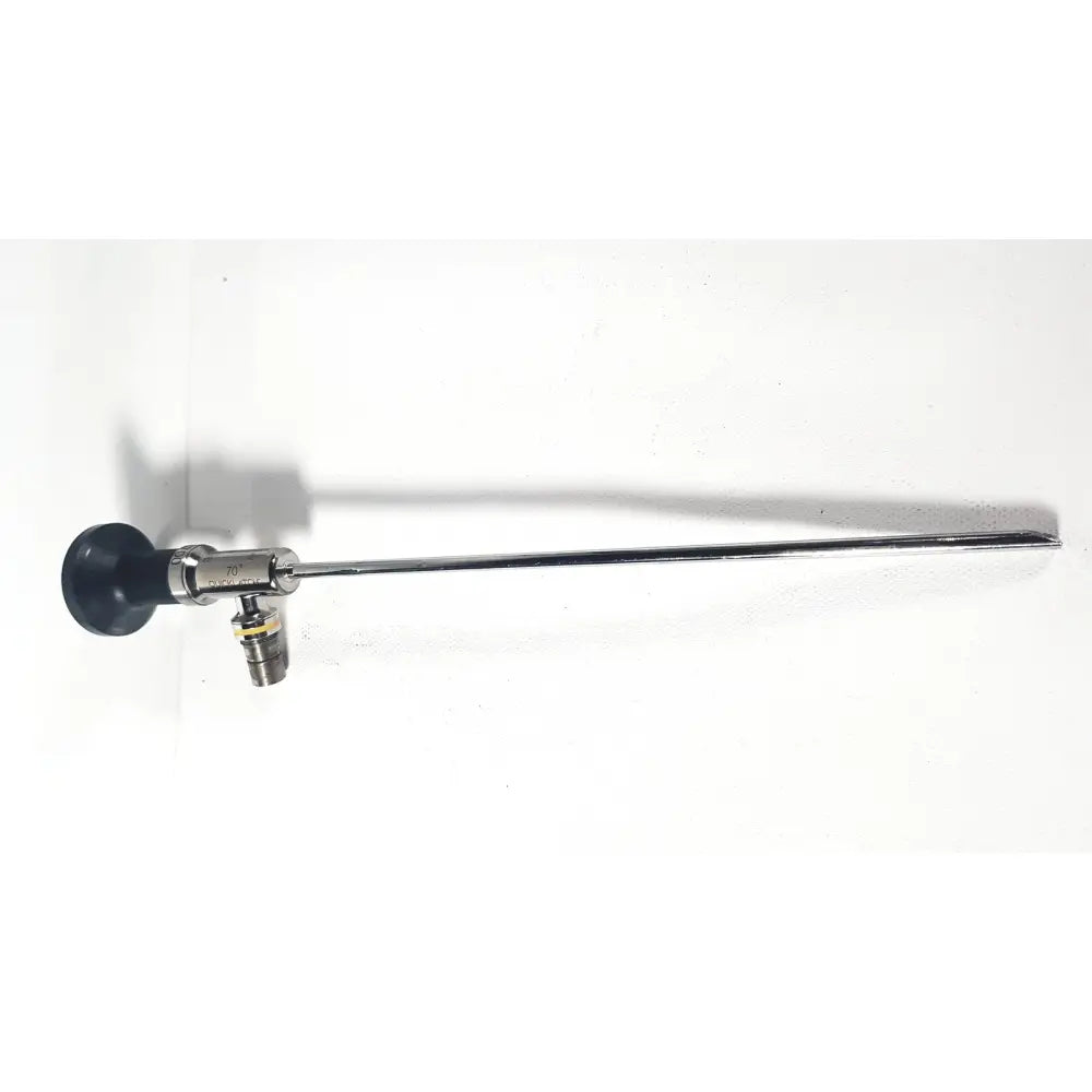 Linvatec QL4700 Quicklatch 4mm arthroscope arthroscopy with black rubberized handle and metallic shaft and joints