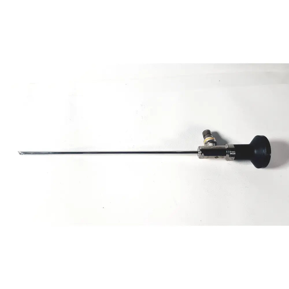 Black-handled linvatec ql4700 quicklatch 4mm arthroscope arthroscopy with slender metallic shaft and camera tip