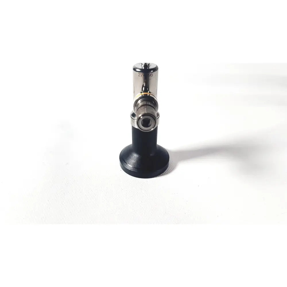 Black and silver linvatec ql4700 quicklatch 4mm arthroscope arthroscopy with cylindrical body and metallic joints