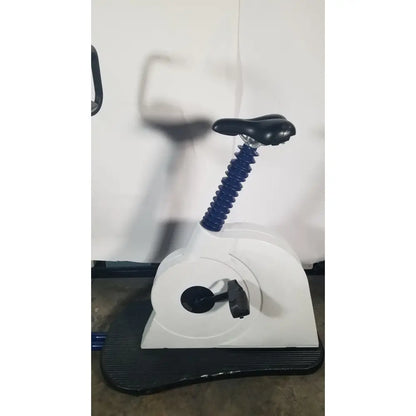 Lode corival 912900 white ergometer stress test bike with black seat and blue spring for stress test ecg diagnostics