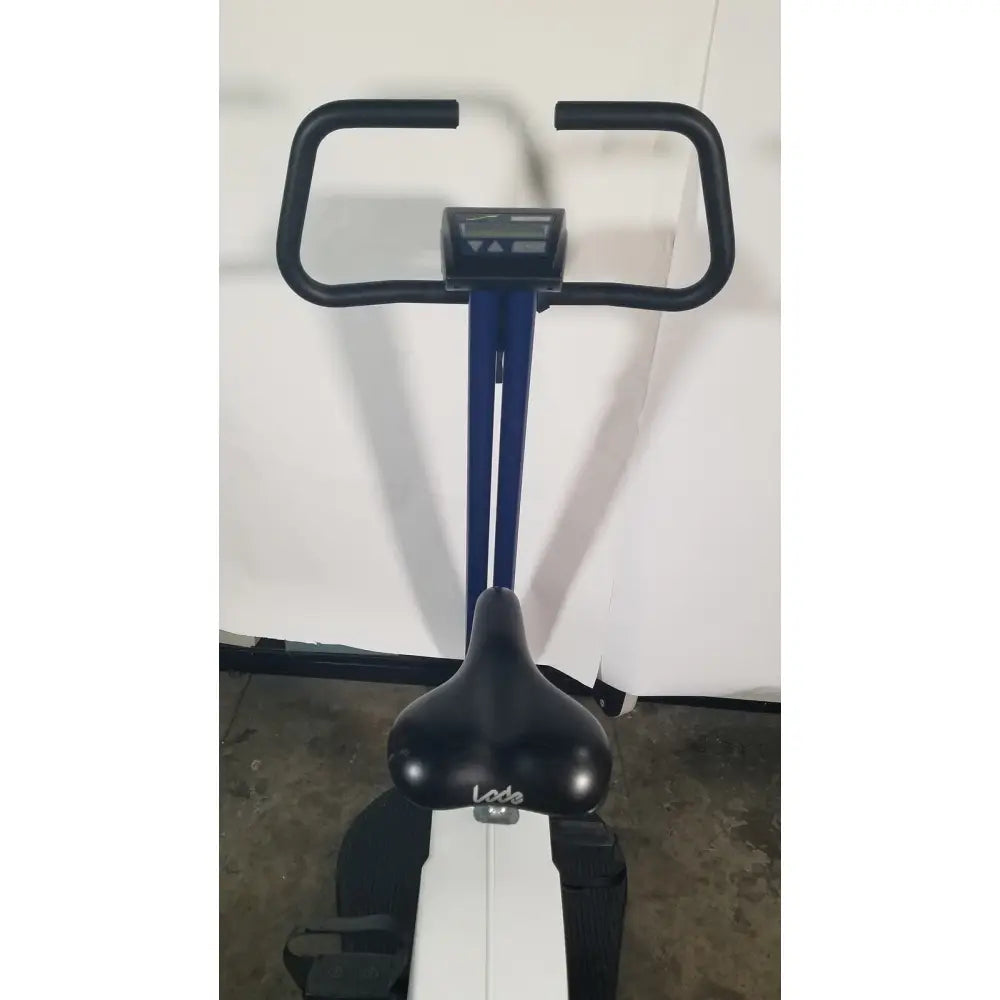 Blue and black lode corival 912900 ergometer stress test bike with digital display for stress test ecg ekg diagnostics