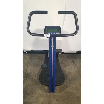 Lode Corival 912900 blue ergometer stress test cycle with black handlebars foot pedals and digital display for test ecg ekg