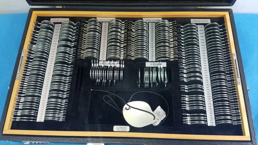 Reuse Medical Lombart Optical Trial Lens Set Professional Eye Exam Kit With Prisms & Case Other Medical & Lab Equipment, second-hand product photo 1