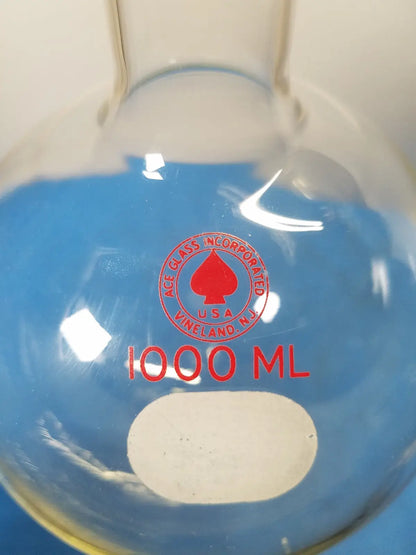 Ace Glass Long Neck Round Bottom Flask – Borosilicate Glass Laboratory Vessel (Vintage) Laboratory Glassware, second-hand product photo 4