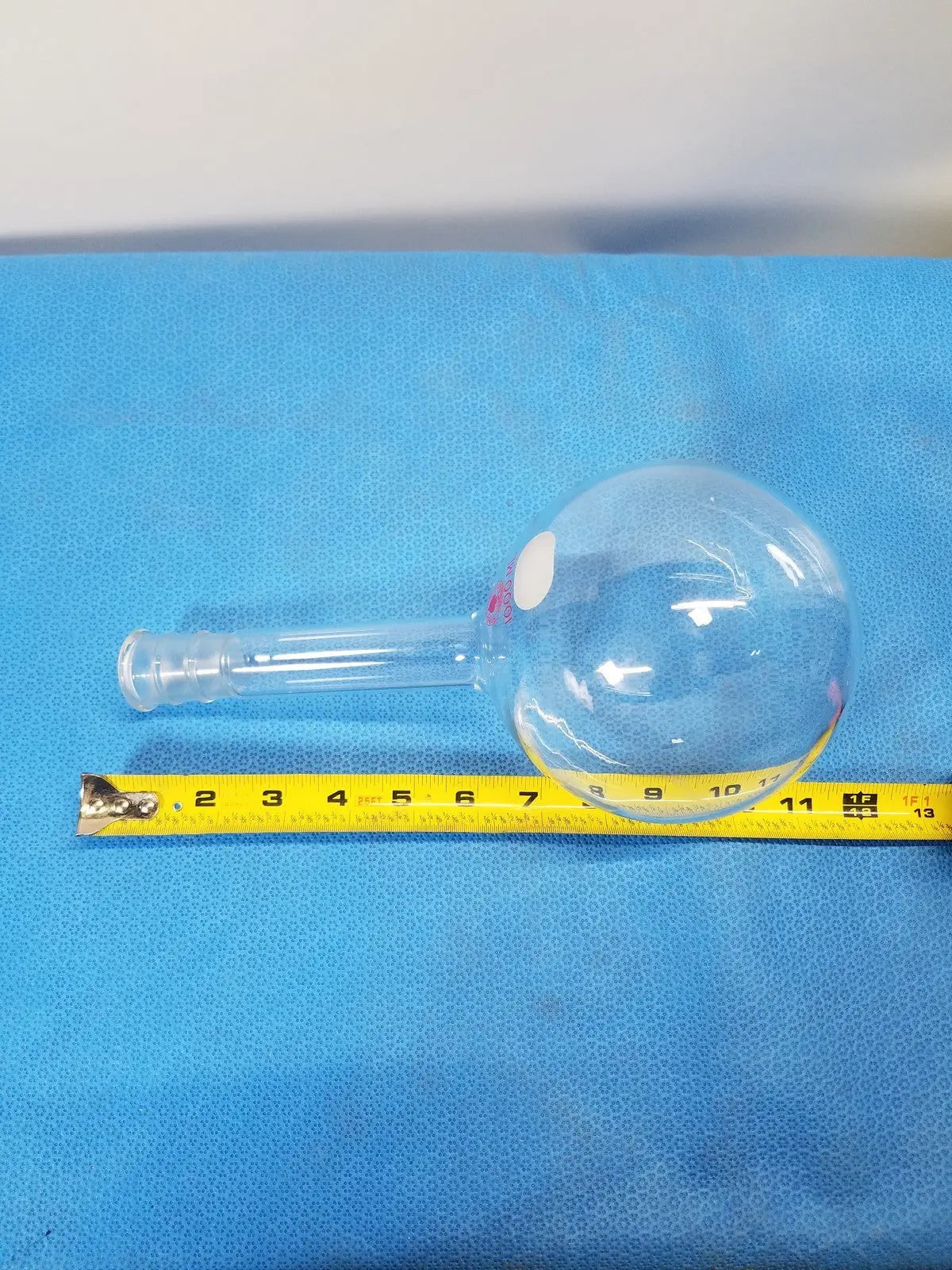 Ace Glass Long Neck Round Bottom Flask – Borosilicate Glass Laboratory Vessel (Vintage) Laboratory Glassware, second-hand product photo 3