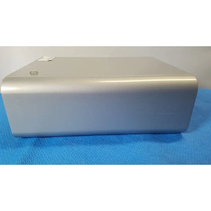 Silver metallic rectangular lonza 4d-nucleofector x unit with rounded edges and smooth reflective surface for reuse medical use