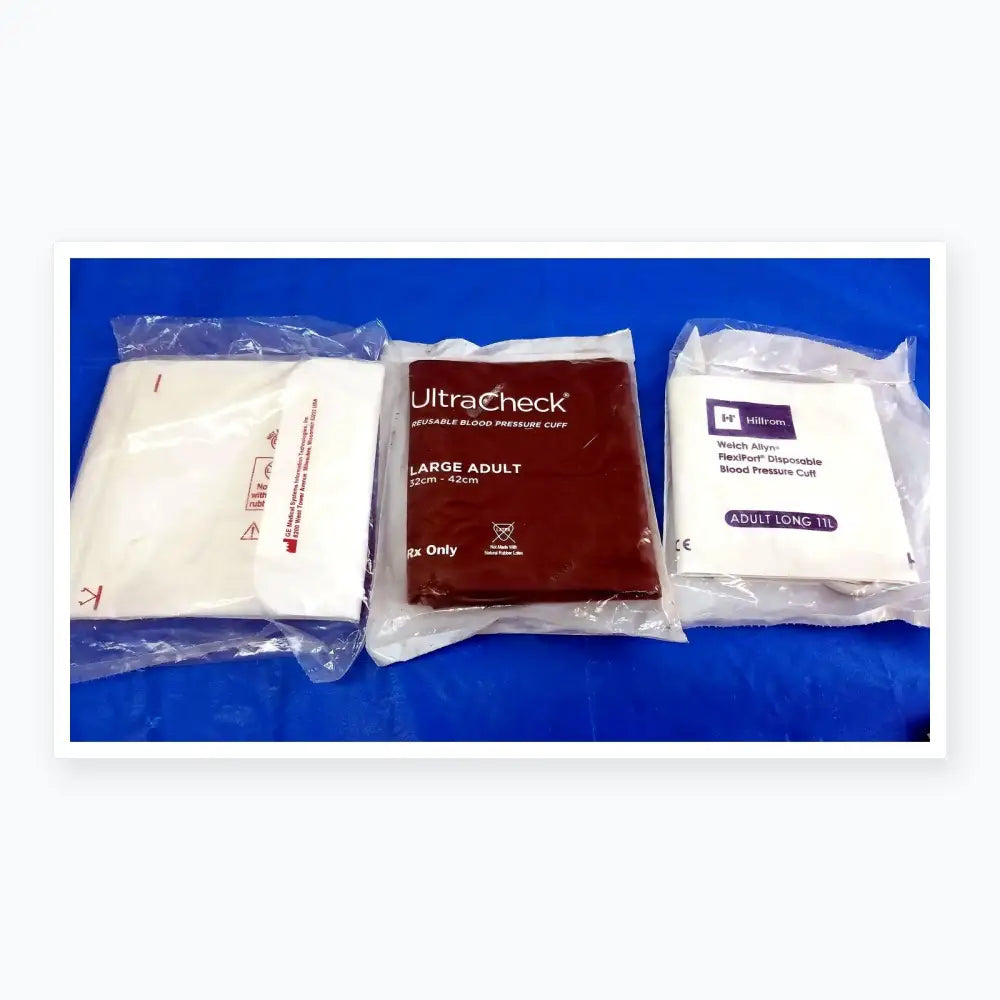 Critikon Ultracheck and Welch Allyn Lot - 3 Critikon Ultracheck and Welch Allyn Disposable Blood Pressure Cuffs Disposable Blood Pressure Cuffs, second-hand product photo 2