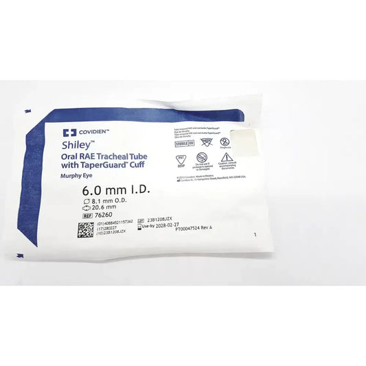 Covidien Lot of 10 COVIDIEN 76260 TaperGuard Evac Oral Tracheal Tube Murphy Eye 6mm Endotracheal Tube, second-hand product photo 1