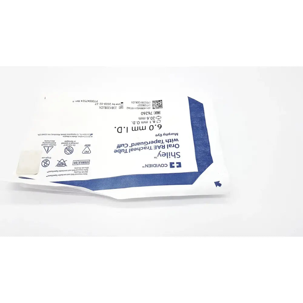 Covidien Lot of 10 COVIDIEN 76260 TaperGuard Evac Oral Tracheal Tube Murphy Eye 6mm Endotracheal Tube, second-hand product photo 3