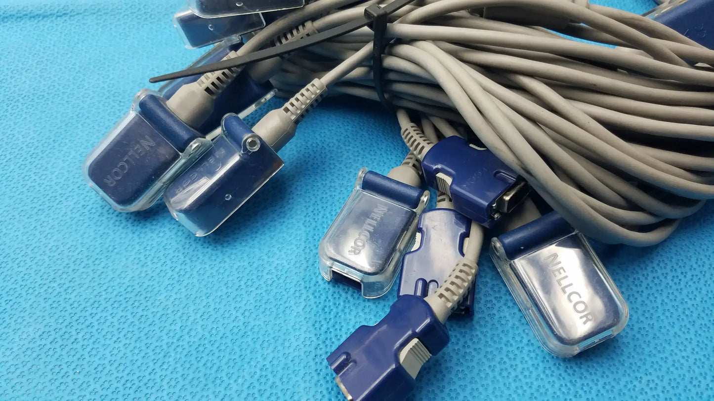 Reuse Medical Equipment LOT OF 10 GE Nellcor OxiMax SpO2 Interface Cable Vital Signs Monitor Accessories, second-hand product photo 2