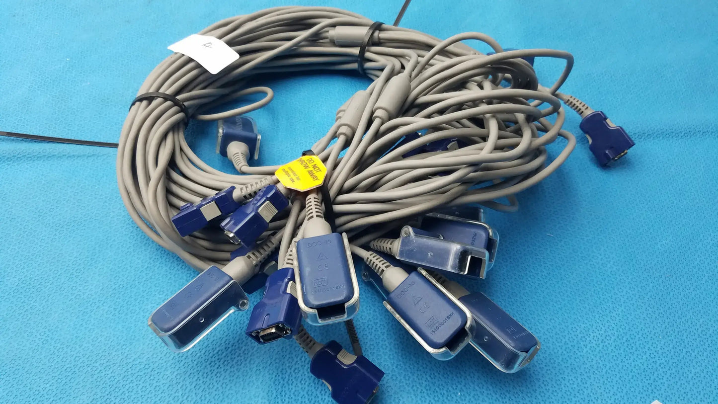 Reuse Medical Equipment LOT OF 10 GE Nellcor OxiMax SpO2 Interface Cable Vital Signs Monitor Accessories, second-hand product photo 5