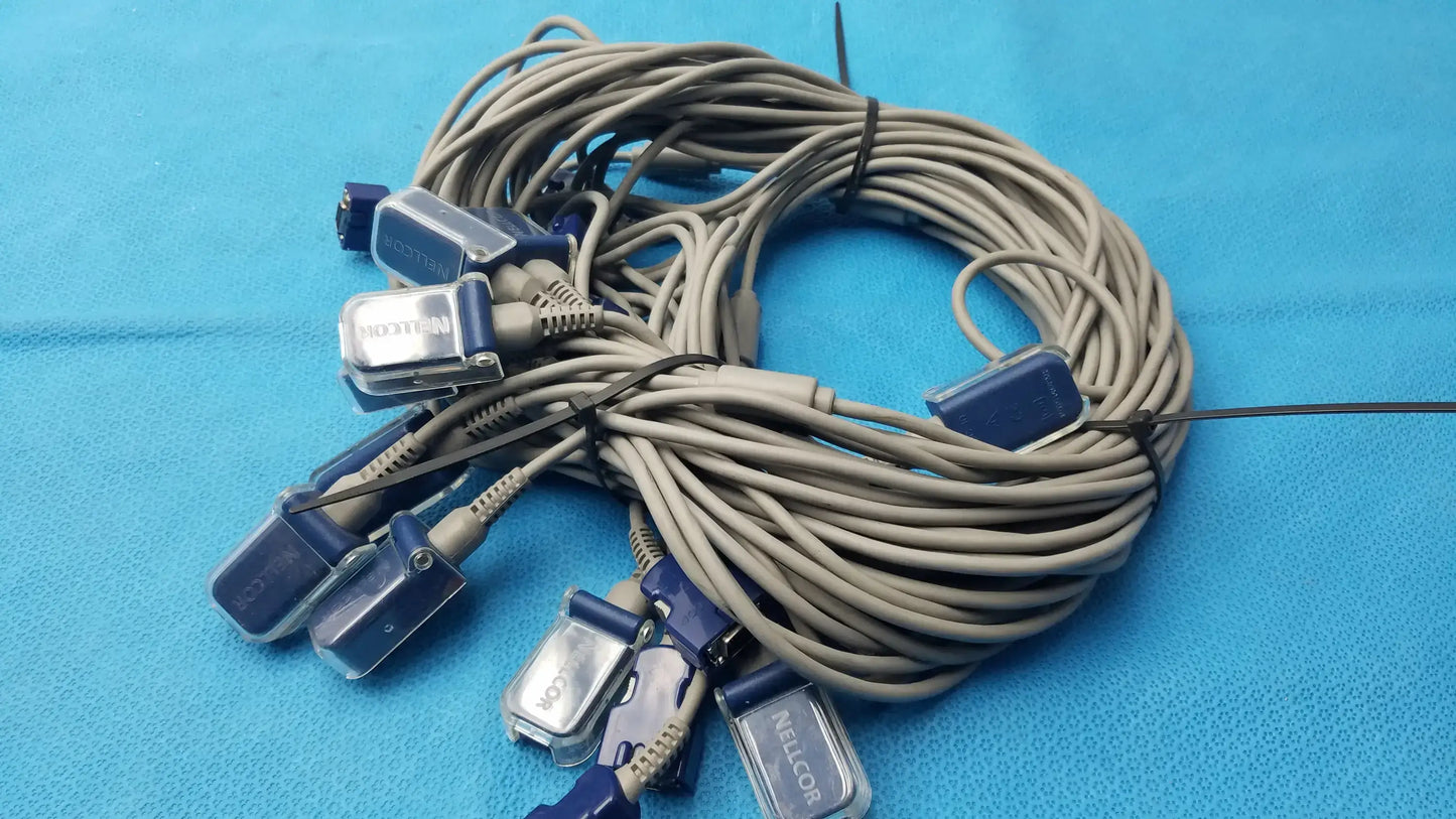 Reuse Medical Equipment LOT OF 10 GE Nellcor OxiMax SpO2 Interface Cable Vital Signs Monitor Accessories, second-hand product photo 4