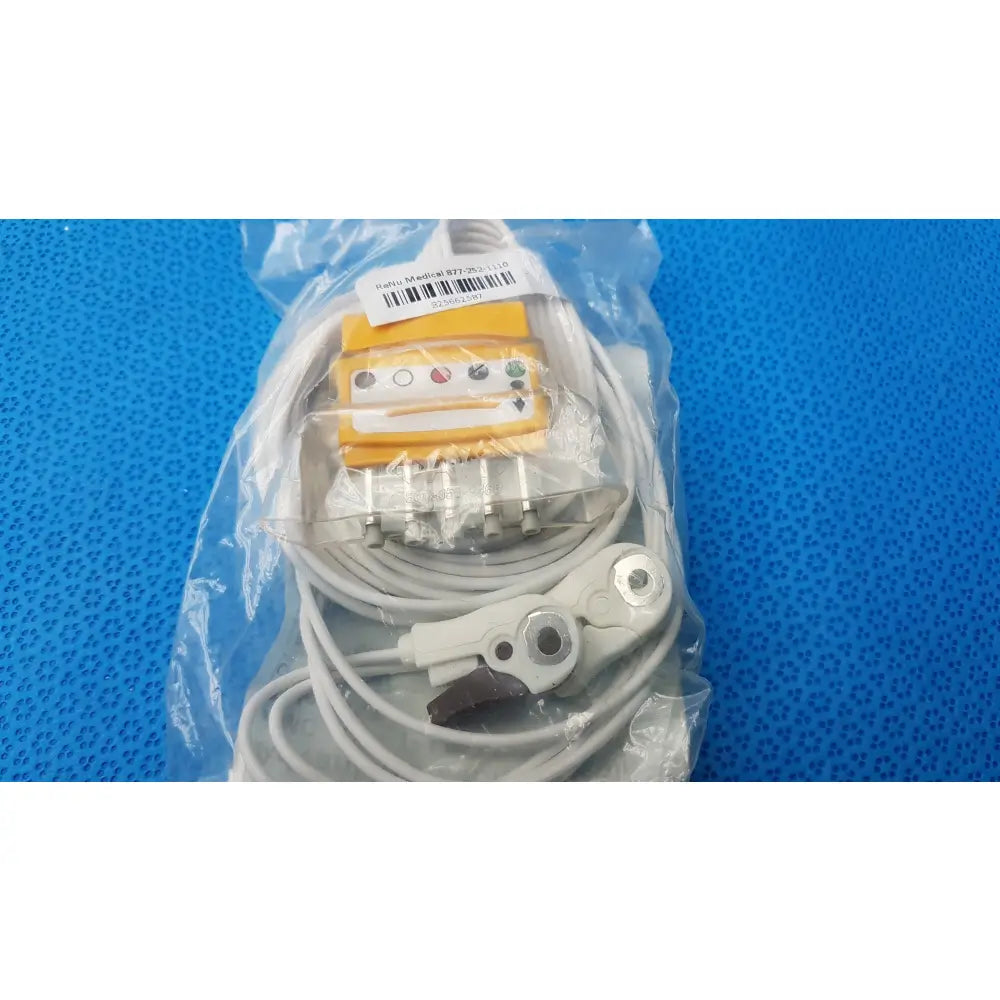 Lot of 10 Renu Medical AMC 5 Lead DIN to Pinch Telemetry Leadset Ref RM-LW-329DS50/5AT - Telemetry Leadset