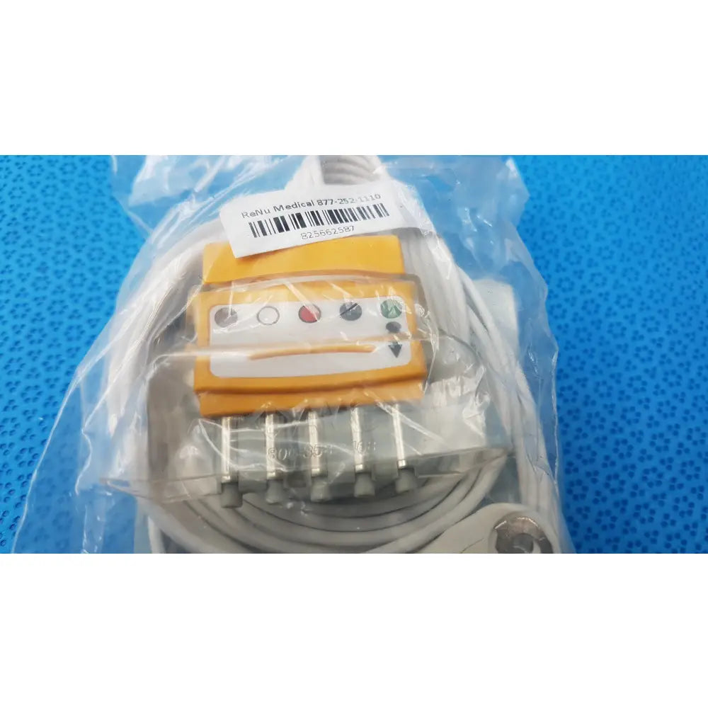 Lot of 10 Renu Medical AMC 5 Lead DIN to Pinch Telemetry Leadset Ref RM-LW-329DS50/5AT - Telemetry Leadset