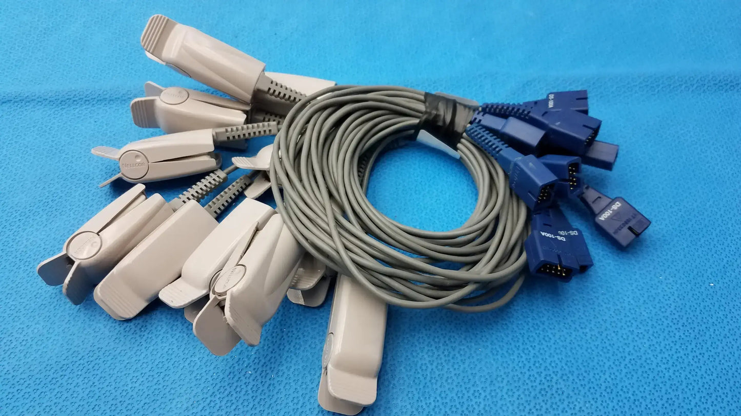 Nellcor Lot of 11 Nellcor DS-100A SpO2 Adult Finger Clip Sensors Adult Finger Clip Sensor, second-hand product photo 6
