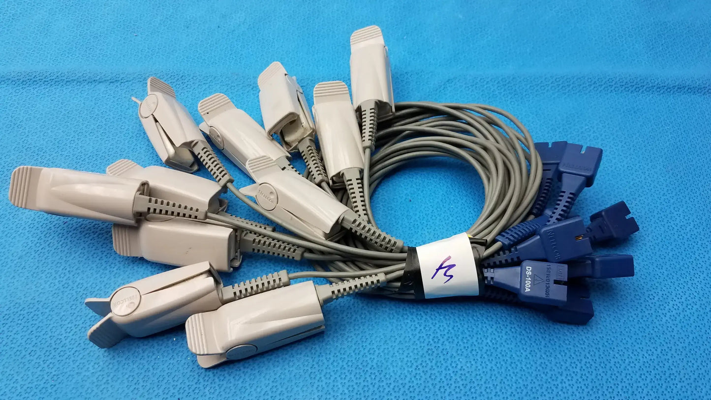 Nellcor Lot of 11 Nellcor DS-100A SpO2 Adult Finger Clip Sensors Adult Finger Clip Sensor, second-hand product photo 7