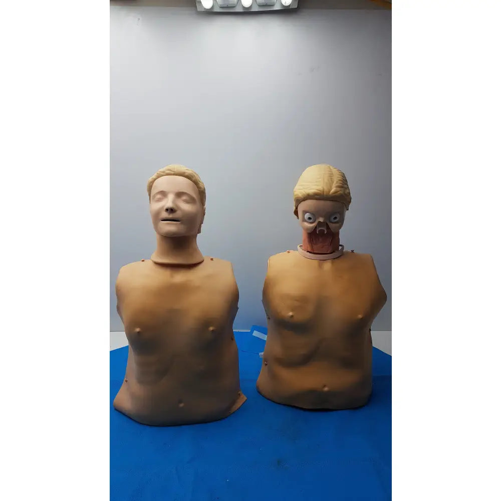 Lot of 2 Adult CPR Training Manikin Full Torso QCPR Electronic Dummy - CPR Training Manikin Torsos