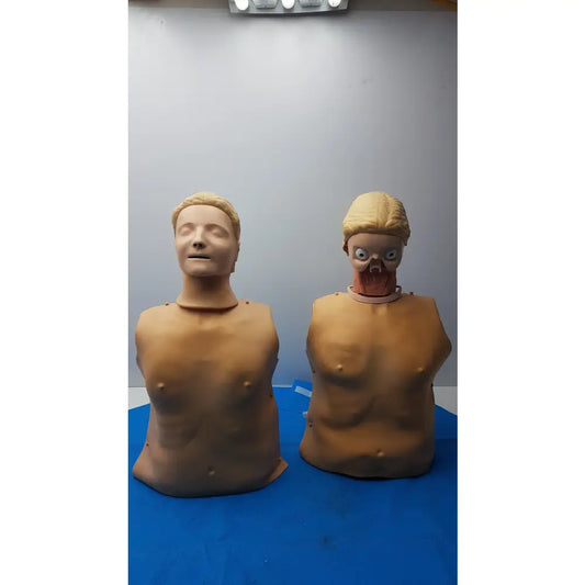 Lot of 2 Adult CPR Training Manikin Full Torso QCPR Electronic Dummy - CPR Training Manikin Torsos