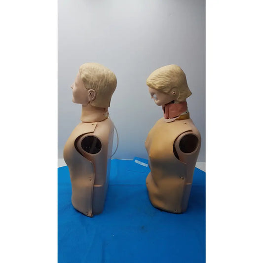 Lot of 2 Adult CPR Training Manikin Full Torso QCPR Electronic Dummy - CPR Training Manikin Torsos